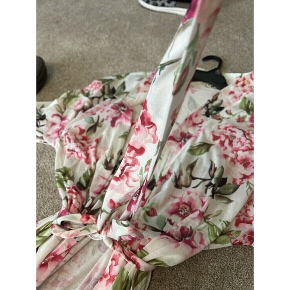 Show‎ Me Your Mumu Brie Robe One Size New Soft Pink Floral - Picture 4 of 6